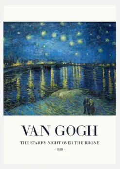 The Starry Night Over The Rhone Canvastavla (30x40 cm)