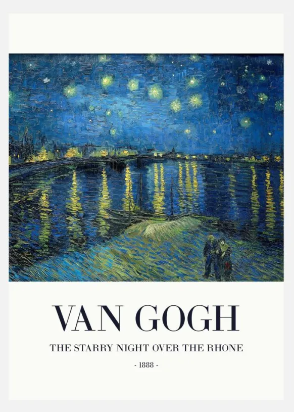 The Starry Night Over The Rhone Canvastavla (30x40 cm)