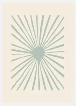 The Sun Grey Canvastavla (30x40 cm)