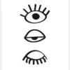 Three Eyes Line Canvastavla (30x40 cm)