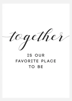 Together Is Our Favorite Place To Be Canvastavla (30x40 cm)