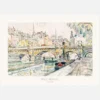 Tugboat At The Pont Neuf Canvastavla (30x40 cm)