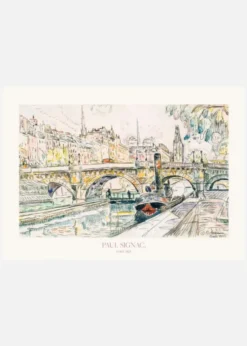 Tugboat At The Pont Neuf Canvastavla (30x40 cm)