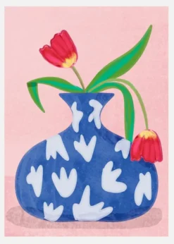 Tulpe In Vase Canvastavla (30x40 cm)