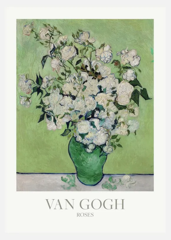 Van Gogh - Roses Canvastavla (30x40 cm)