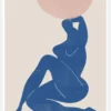 Vase And Woman Canvastavla (30x40 cm)
