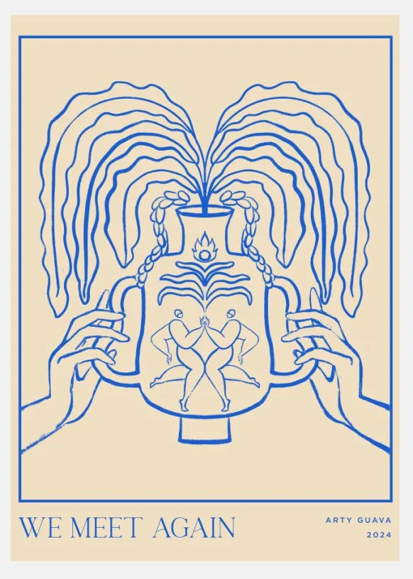 Vessel Collection : We Meet Again (lineart) Canvastavla (30x40 cm)