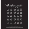 Washing Guide - Black Canvastavla (30x40 cm)