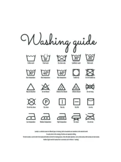 Washing guide white Poster (21x29.7 cm (A4))