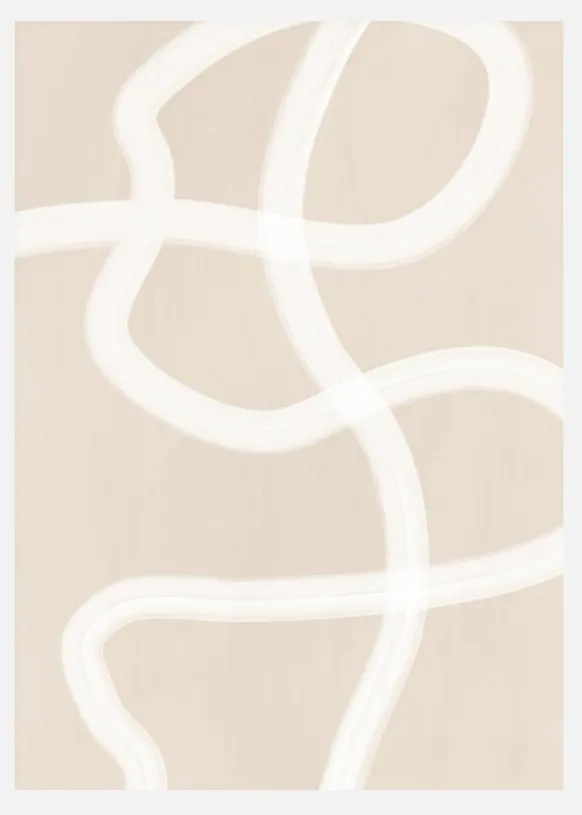 White Brush Stroke No.1 Canvastavla (30x40 cm)