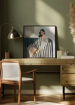 Woman In Recline Poster (30x30 cm)